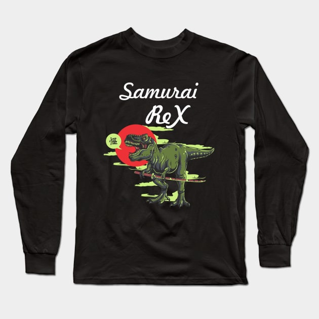 Samurai Rex Funny Long Sleeve T-Shirt by Geovanne96